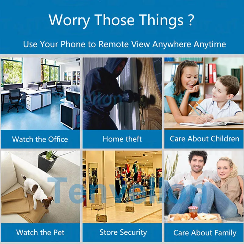 Tenvellon 360 Camera IP Wifi 960P Fisheye Home Security CCTV Cameras Panoramic surveillance wireless network camara de seguridad
