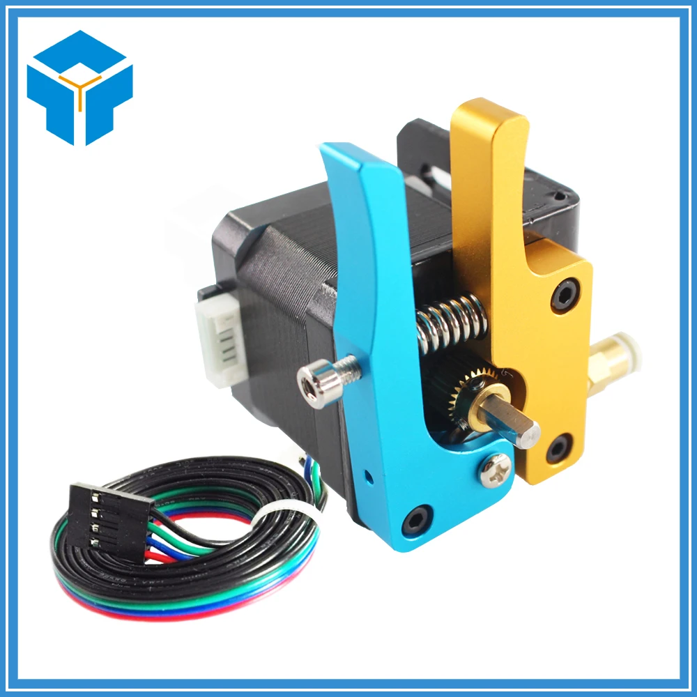

MK8 Upgrade Aluminium Extruder Blue Gloden Mixing Color for Delta Kossel Reprap Mendel I3 3D printer parts 1.75 with motor