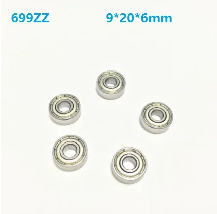 100 шт./лот 9x20x6 мм 699ZZ 699Z 699 ZZ Z Подшипник 9*20*6 Глубокие шаровые подшипники