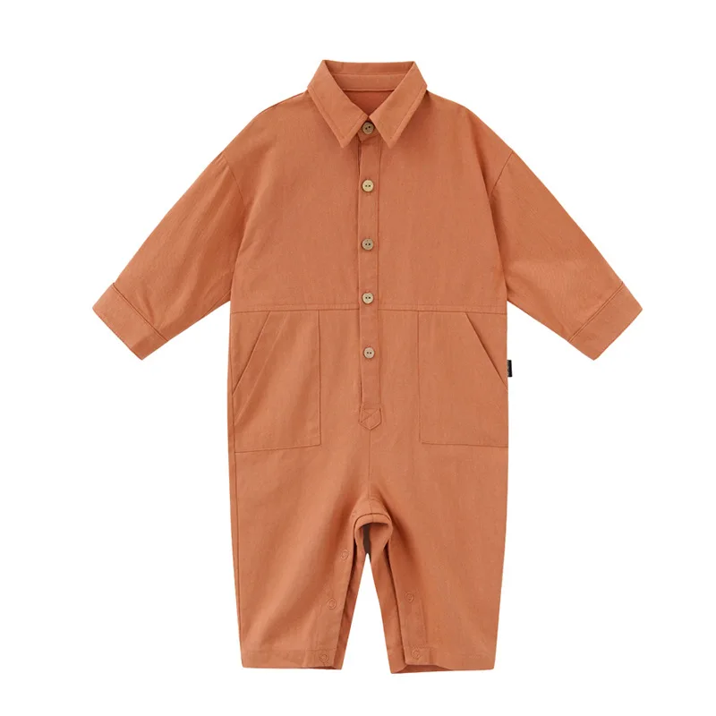 

2019 New Design 1-6 Years Kids Boys Rompers Long Sleeve Pocket Jumpsuit Outfits Baby Costumes Drosphipping