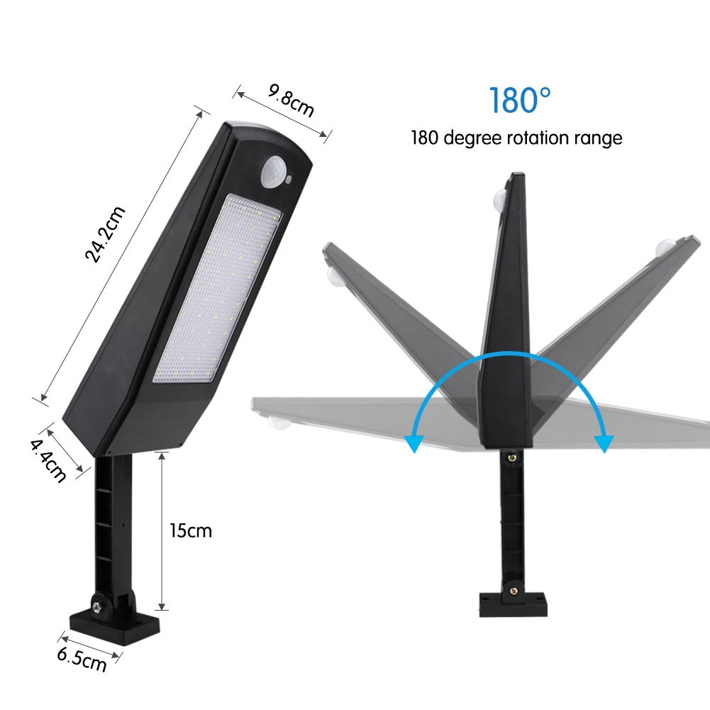 Солнечный перезаряжаемый 48 Светодиодный Солнечный свет PIR Motion + Датчик света лампа открытый сад лампа украшение ночной безопасности