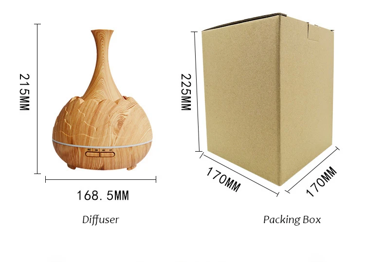 Электрический увлажнитель воздуха, деревянный ароматизатор, эфирное масло, диффузор AC100-240V, ароматерапия, тумана для дома и офиса