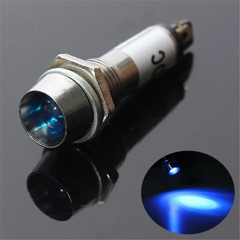 Светодиодный сигнальный светильник для приборной панели 8 мм|car panel led light|panel carblue