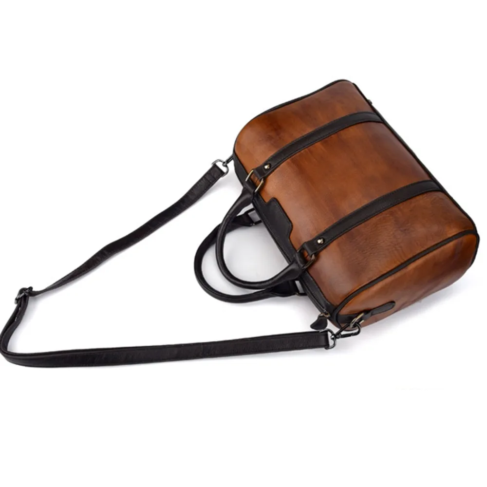 De Femmes Voyage Sacs Top Grande En tout Coffee Fourre Poignée Vachette Deep Main Pour Véritable À Hommes Capacité light Sac Coffee Cuir Bandoulière fqCOwwA