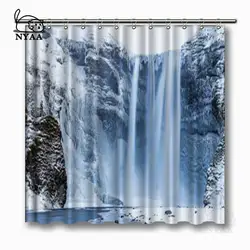 NYAA красивые Skogafoss водопад занавески для душа полиэстер ткань шторы домашний декор