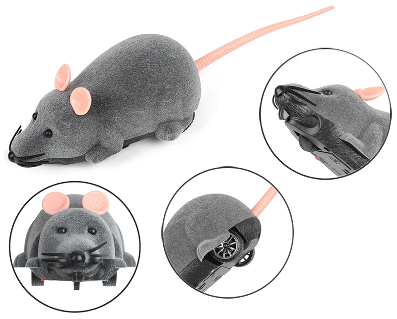 3 цвета Беспроводной Пульт дистанционного Управления мышь игрушка Интерактивная плюшевая электронные rc мышей крыс Забавный Кот игрушка