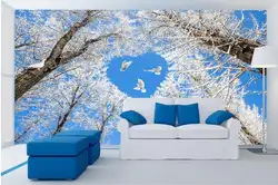 3D обои фрески леса пейзаж 3D обои гостиной фото обои 3D фоне стены