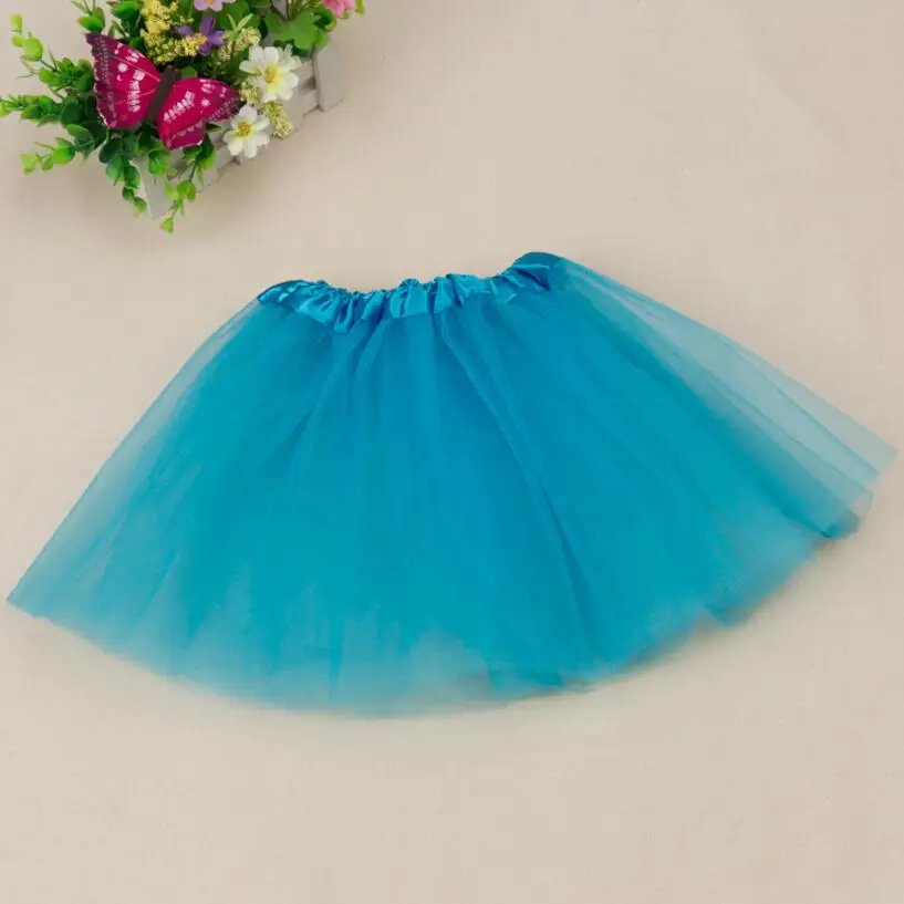 От 2 до 7 лет, милые пышные шифоновые юбки-пачки для маленьких девочек, детская юбка, фатиновая юбка принцессы для танцевальной вечеринки - Цвет: light blue