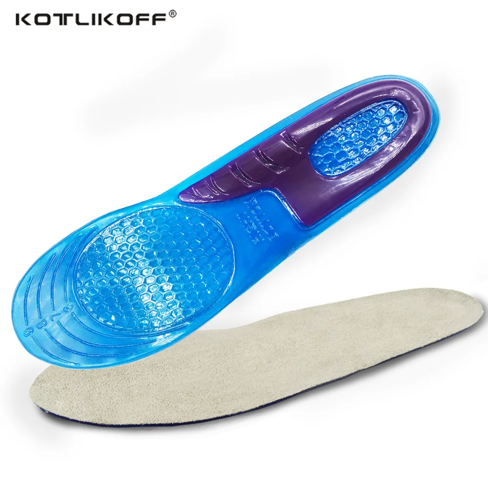 KOTLIKOFF Silicone Gel Insoles Orthotic Arch Support Massaging Anti