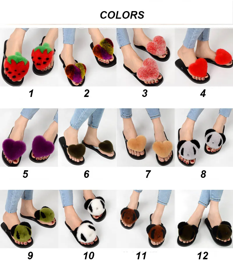 slipper real fur pompom (10)