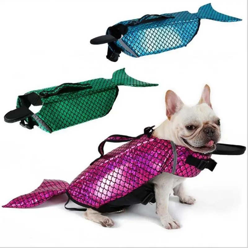 1 pc Mermaid Fashion Waterproof Pet Clothes Dog Life Jacket Mermaid