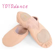 Детские Кожаные балетки с мягкой подошвой для девочек; женская танцевальная обувь; Zapatillas Deportivas Mujer; Танцевальная обувь