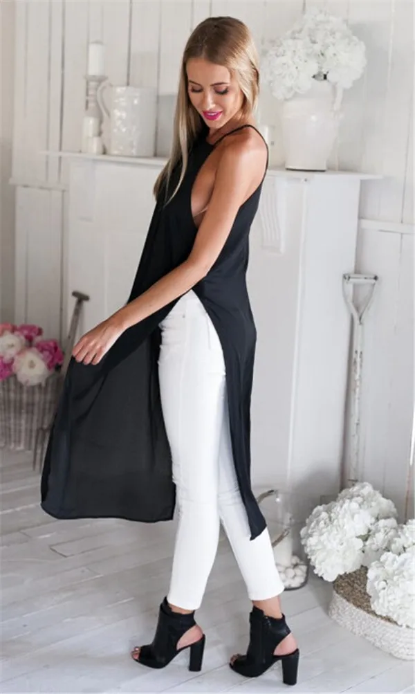 side split long maxi shirt