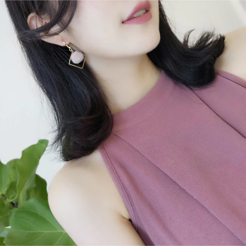 

2019 New Earrings Fashion Jewelry Geometric Hair Ball Oorbellen Earrings Sweet Simple Brincos Earrings For Women Wholesale