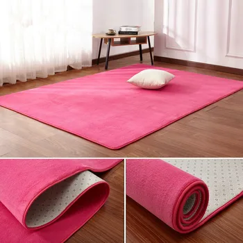 

Thicken Coral Velvet Carpet Living Room Floor Mat Coffee Table Mat Bedroom Blanket Bed Rug Floor Mat Door Cushion