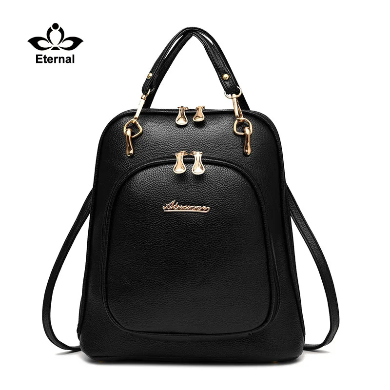 Backpack Famous Brands Backpacks Soft Genuine Cow Leather Women
