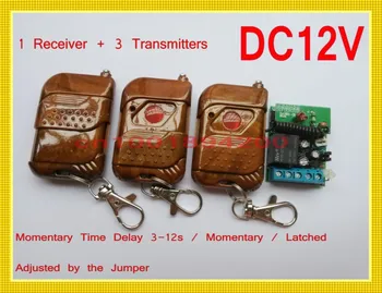

DC12V Door Access/Entery Guard Wireless Control Switch System Momentary Time Delay 3-12S Adjustable Door Controller System