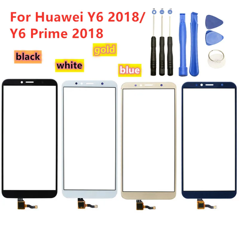 Высокое качество, сенсорный экран для huawei Y6 /Y6 Prime, сенсорная панель, дигитайзер, датчик, переднее стекло, Замена объектива