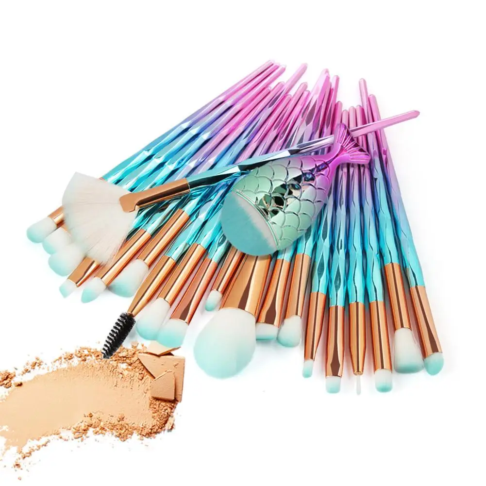 21PCS Pro Mermaid Makeup Brushes Foundation Eyebrow Eyeliner Blush Powder Cosmetic Concealer Professional Makeup Brushes Set 21PCS Pro Mermaid Makeup Brushes Foundation Eyebrow Eyeliner Blush Powder Cosmetic Concealer Professional Makeup Brushes Set
