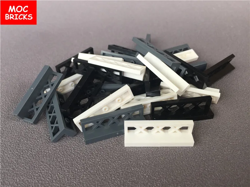 

50pcs/lot White , Black, Dark gray Fence 1 x 4 x 1 fit with 3633 Educational Building blocks bricks Assembled Toys kids gift
