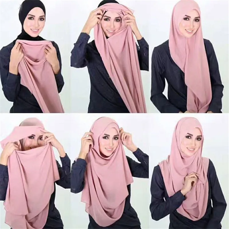 women plain instant cotton jersey scarf Head hijab wrap solid color shawls foulard femme muslim hijabs store ready to wear