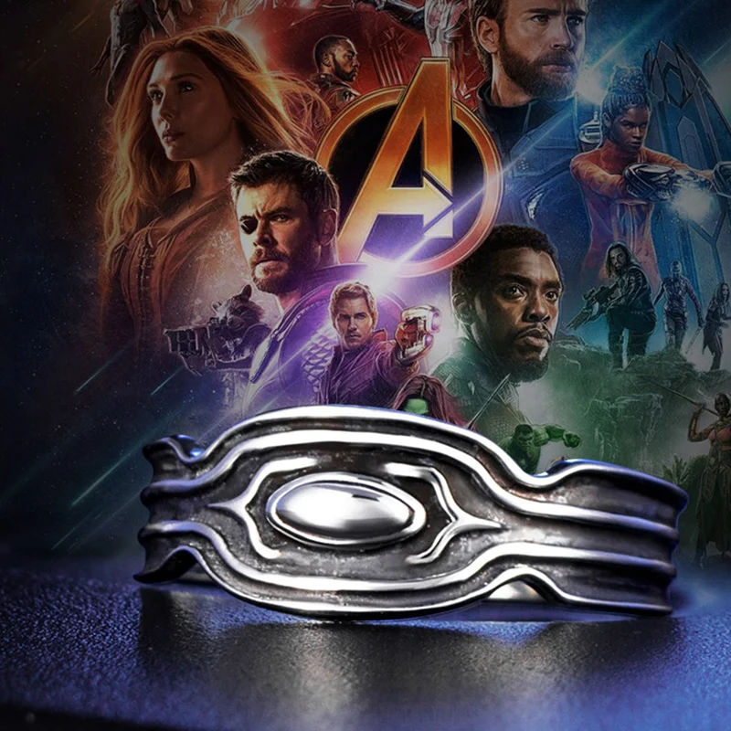 cheap 2018 Newest 925 Silver Black Panther Ring For Men Costume File Wakanda King Ring Wakanda T #039;Challa Jewelry in Small Large Size