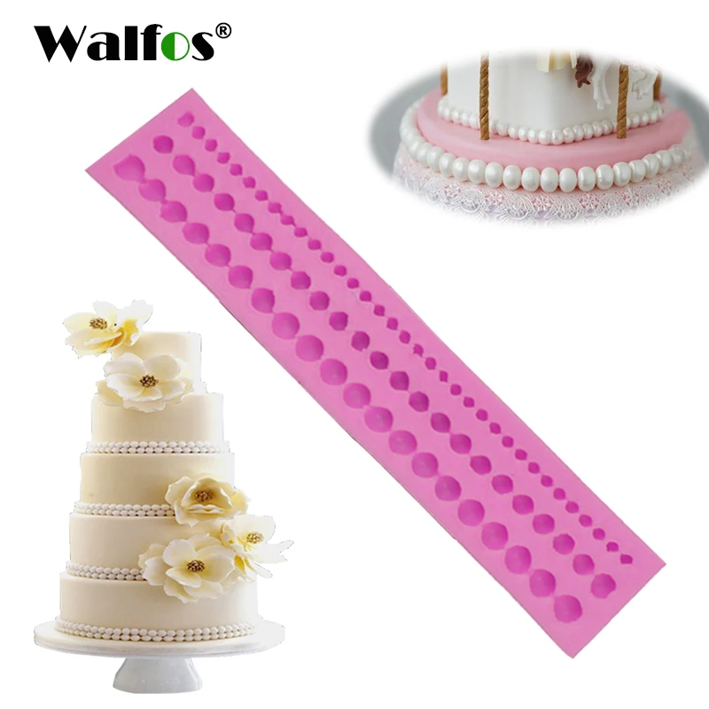 Pearls Beads Silicone Mould Fondant Cake Tools Cupcake Sugar Border Decor Hot PF