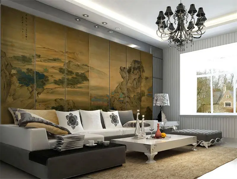 

custom 3d wallpaper photo wallpaper mural living room ancient Chinese painting picture sofa TV background non-woven wall sticker