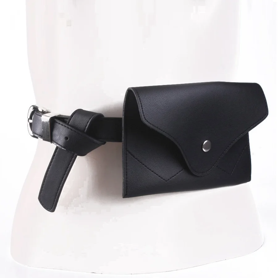 Summer Pu Leather Mini Bag Belts Forwomen Dress Solid All Matched Waist