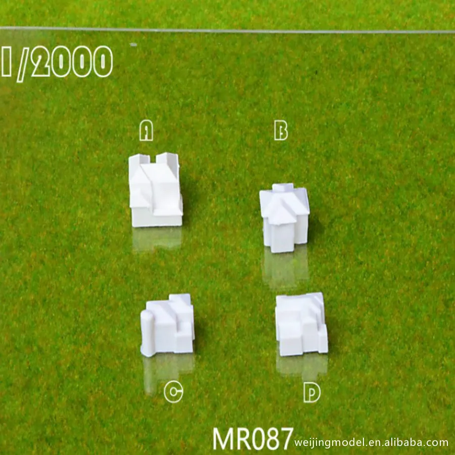 

20PCS/LOT 1:2000 DIY sand table building model making material white building building mini villa educational toys promotion