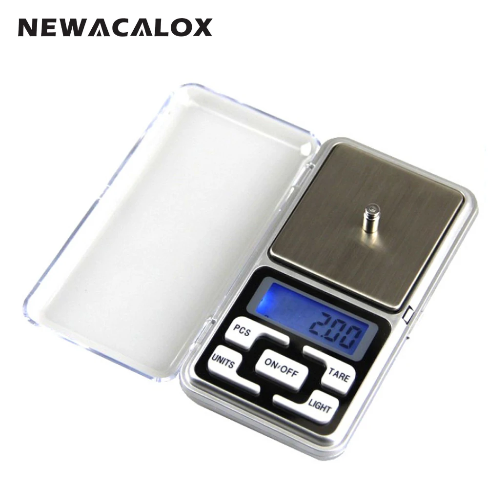 

NEWACALOX 500g x 0.01g Mini Precision Digital Scale for Gold Sterling Silver Jewelry Scale 0.01 Display Pocket Electronic Scales