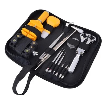 

High Quality 32pcs Watch Repair Tool Kit With Case Opener Link Remover Spring Bar Remover Tweezer Screwdriver Pin and Hammer