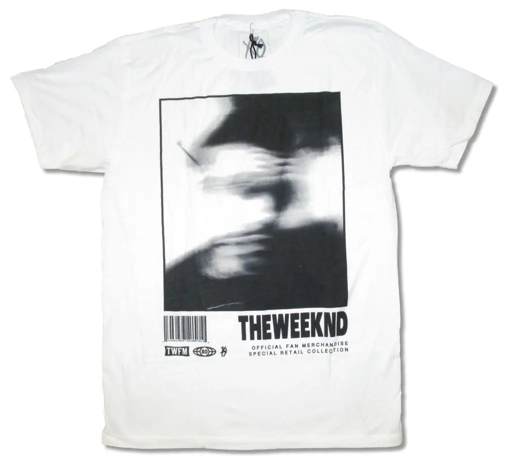 

The Weeknd Blurry Image XO TWFM White T Shirt New Official Design Style New Fashion Short Sleeve T-Shirt Casual Men Clothing