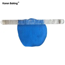 Фрукты текстурированная Тиснение прозрачный акриловый rolling Булавки украшения торта Инструменты-a269