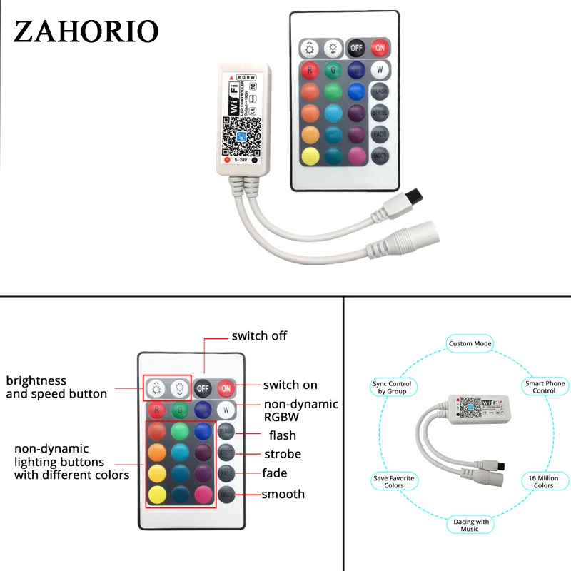WiFi Светодиодная лента 5 М 5050 2835 DC 12 В 300 светодиодный RGB ленточный светильник