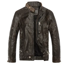 Кожаная куртка Для мужчин пальто бренд Высокое качество PU верхняя одежда Для мужчин Бизнес зима искусственного меха мужской пиджак флис куэро Chaqueta Hombre