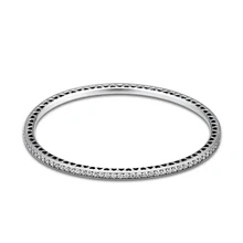 925 пробы серебряные украшения-браслеты с прозрачным кубическим цирконием для Для женщин