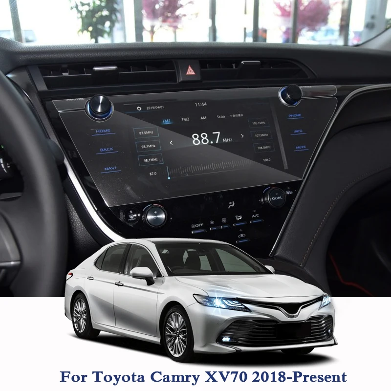 Для Toyota Camry XV70-настоящее время gps навигационный экран стекло защитная пленка приборная панель дисплей пленка внутренние автомобильные аксессуары