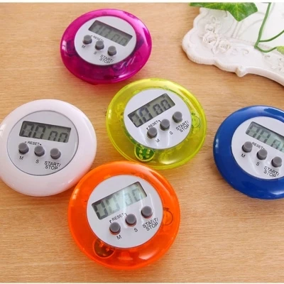 

Five kinds of color Circular LCD digital kitchen countdown timer Cooking counter Reverse timer alarm clock magnetic