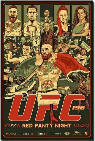 Conor McGregor UFC ММА боев бокса художественный Настенный декор Шелковый печатный