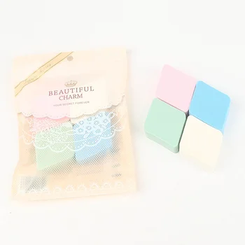 

4 Pcs Makeup Sponge Smooth Makeup Tool Foundation Sponge Puff Convenient Diamond Patterns Sponge Puff