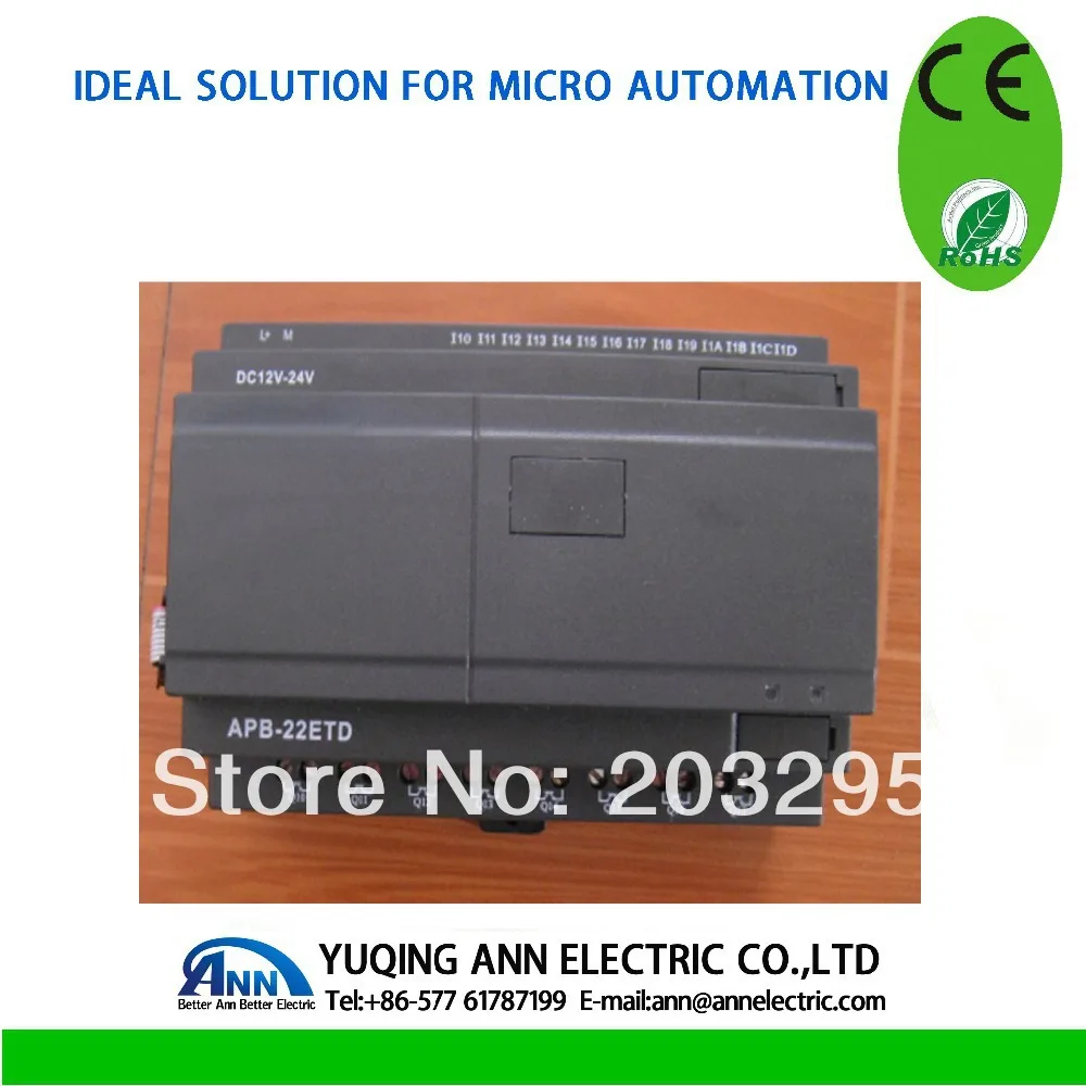 PLC module APB-22ETD,DC12V-24V,14 points digital input,8 point NPN transistor output original plc es2 series digital extension module 24 point 24do npn transistor dc power dvp24xn200t 100 240vac