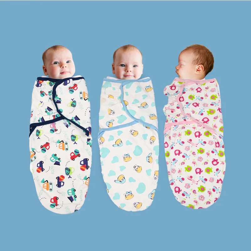 Newborn Baby Soft 100% Cotton Swaddle Wrap Swaddling Blanket 0-3 Months 