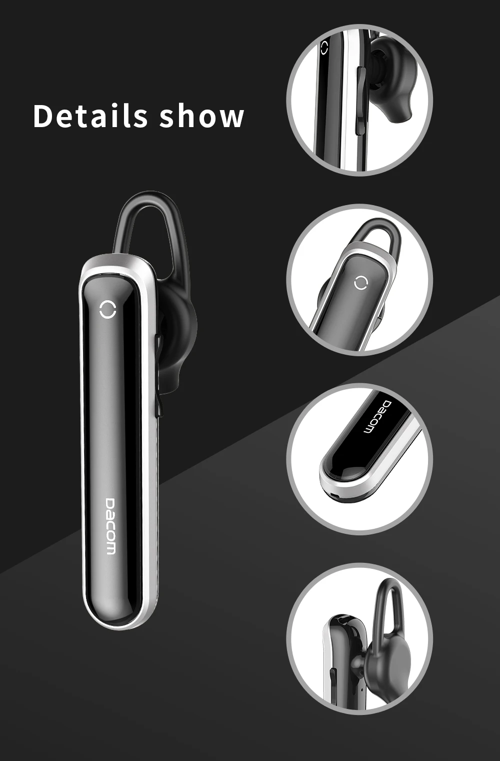 DACOM M19/M21 Bluetooth гарнитура с микрофоном бизнес беспроводные наушники для вождения автомобиля Handsfree Наушники для iPhone samsung huawei