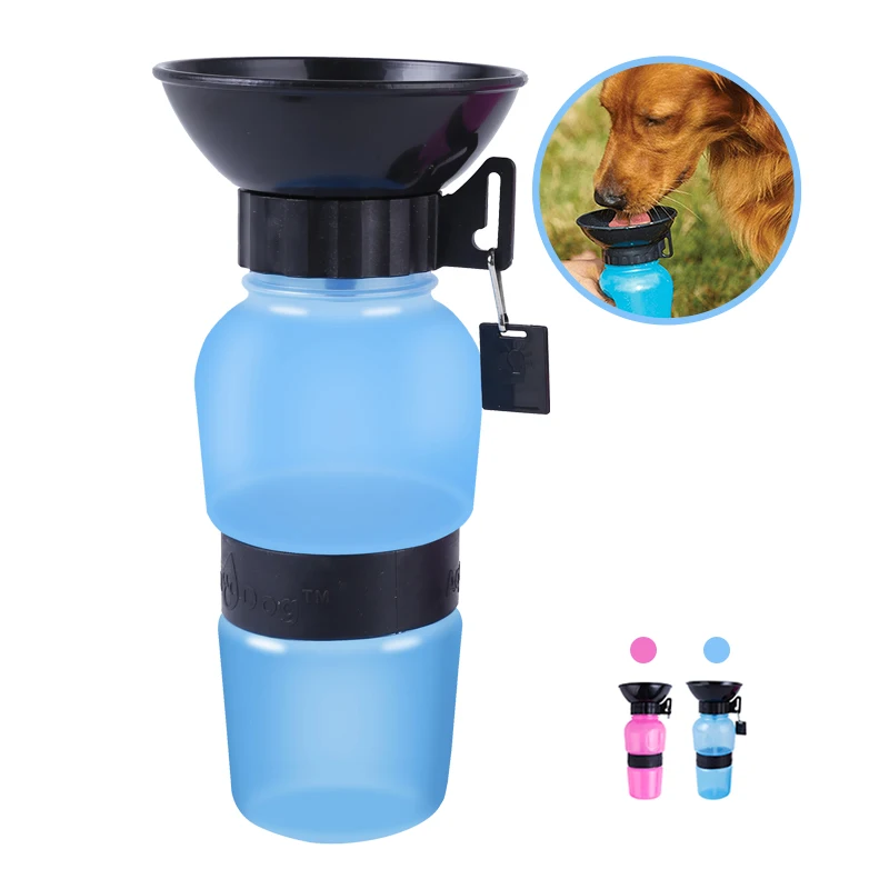 Dog Drinking Water Bottle Outdoor font b Pet b font Puppy Cat Feeder Squeeze Dispenser 500ml