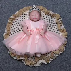 23 "полный Силиконовый реборн девочка кукла игрушка Реалистичная принцесса моделирование винил Новорожденный ребенок игровой дом розовое