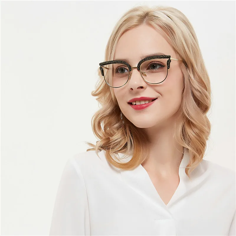 Новинка, алмазные очки для чтения, женские фотохромные очки для дальнозорких глаз, кошачья оправа, очки для чтения, UV400 FML