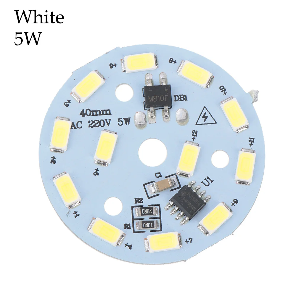 1 шт. AC 220 В SMD 5730 светодиодный лампочка PCB с регулируемой яркостью интегрированный Смарт IC драйвер 3 Вт 5 Вт 7 Вт 10 Вт 12 Вт 15 Вт 18 Вт 24 Вт белый - Испускаемый цвет: 5W