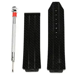 24 мм, силиконовая резина Ремешок для часов водонепроницаемый сменный ремешок браслет с отверткой без пряжки браслет ремешок