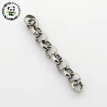 

Men's Jewelry Making 304 Stainless Steel Cross Rolo Chains, Come On Reel, Unwelded, Stainless Steel Color, 7x2mm